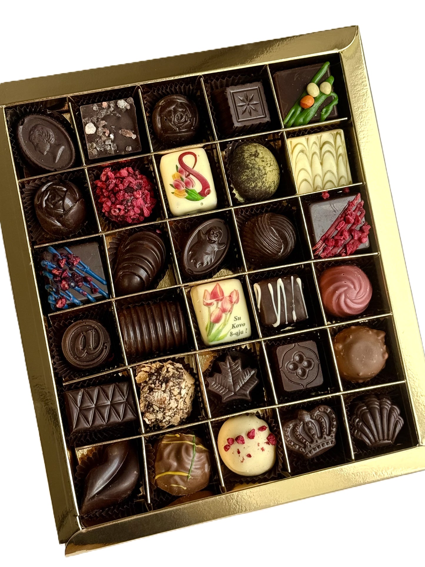 Belgiškų saldainių asorti "Su Kovo 8", 430 gr.