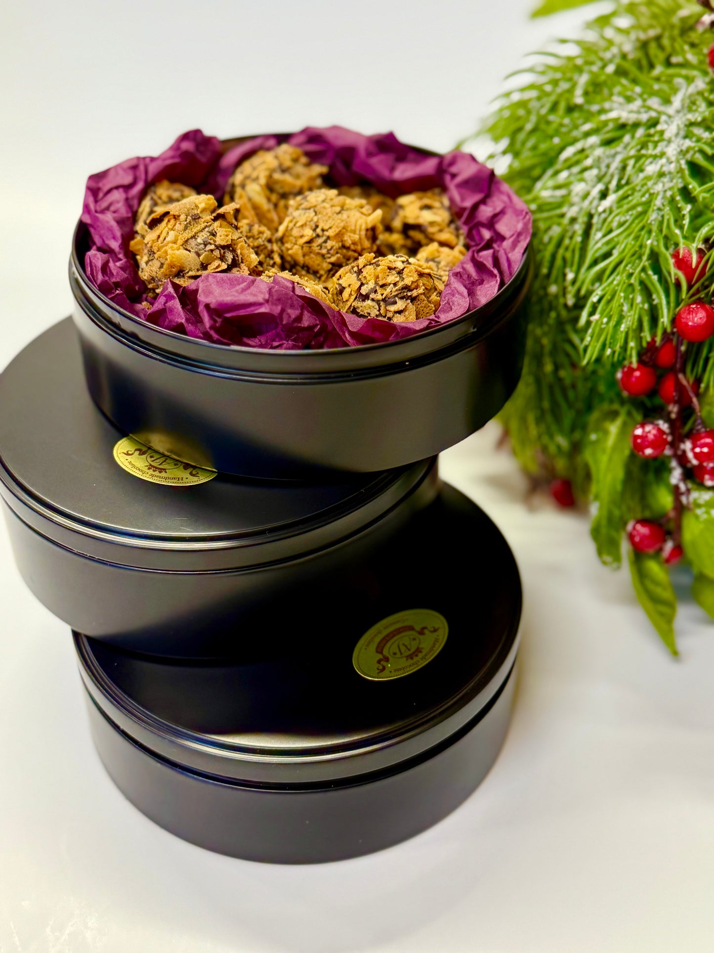 Belgiško šokolado triufelių TRIO su 30 proc. NUOLAIDA