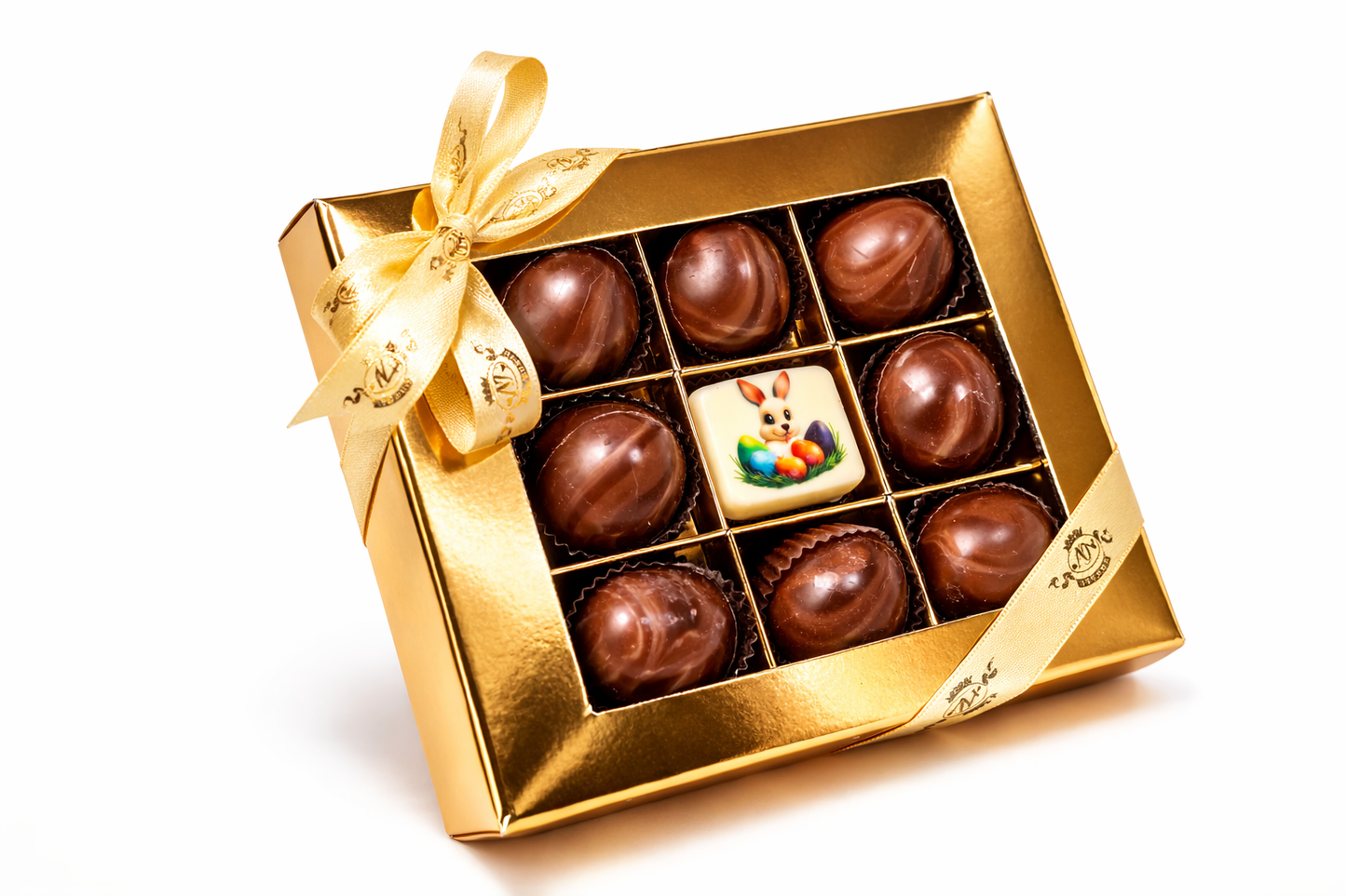 Velykiniai, pieniško šokolado kiaušiniai su kiškučiu, 215 g.