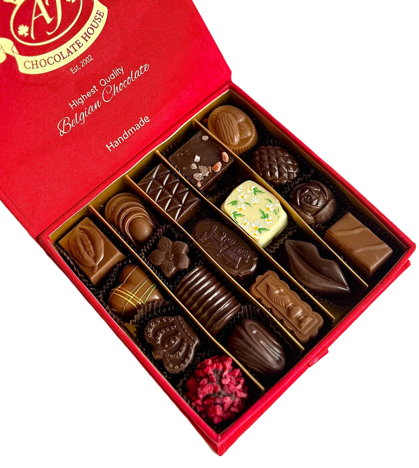 Šokoladinių saldainių asorti, raudona maža dėžutė, 230 g