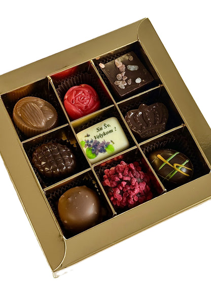 Velykinis saldainių asorti, auksinė dėžutė 120 gr.