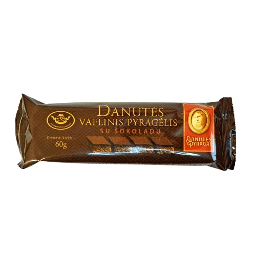 Danutės vaflinis pyragėlis su šokoladu 60 g.