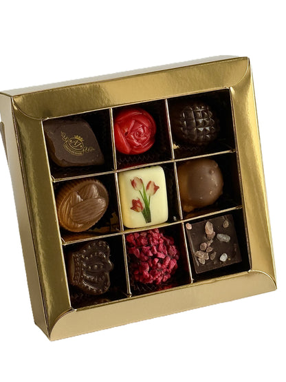 Šokoladinių saldainių asorti dėžutėje "Širdelė", 120 g.