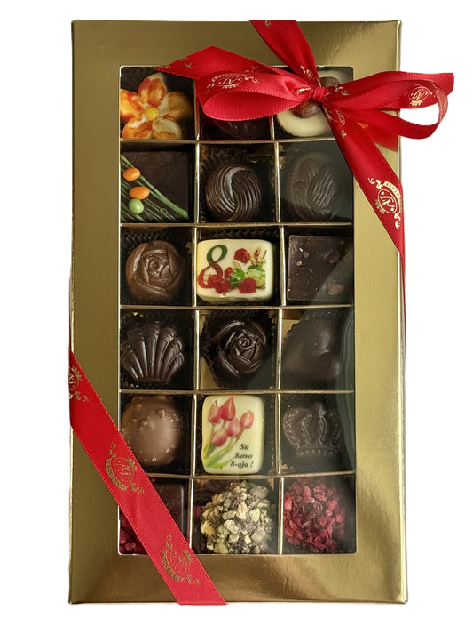 Saldainiai auksinėje dėžutėje "Su Kovo 8 d.", 220 g.