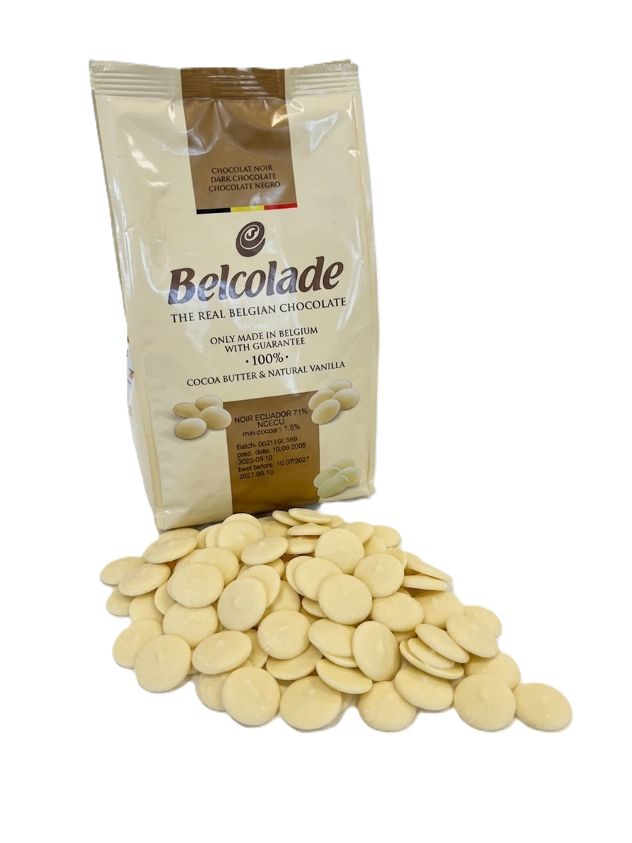 Belgiškas baltas šokoladas, 1 kg., 31 proc.