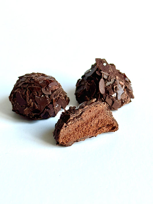 Belgiški triufeliai su šokolado drožlėmis