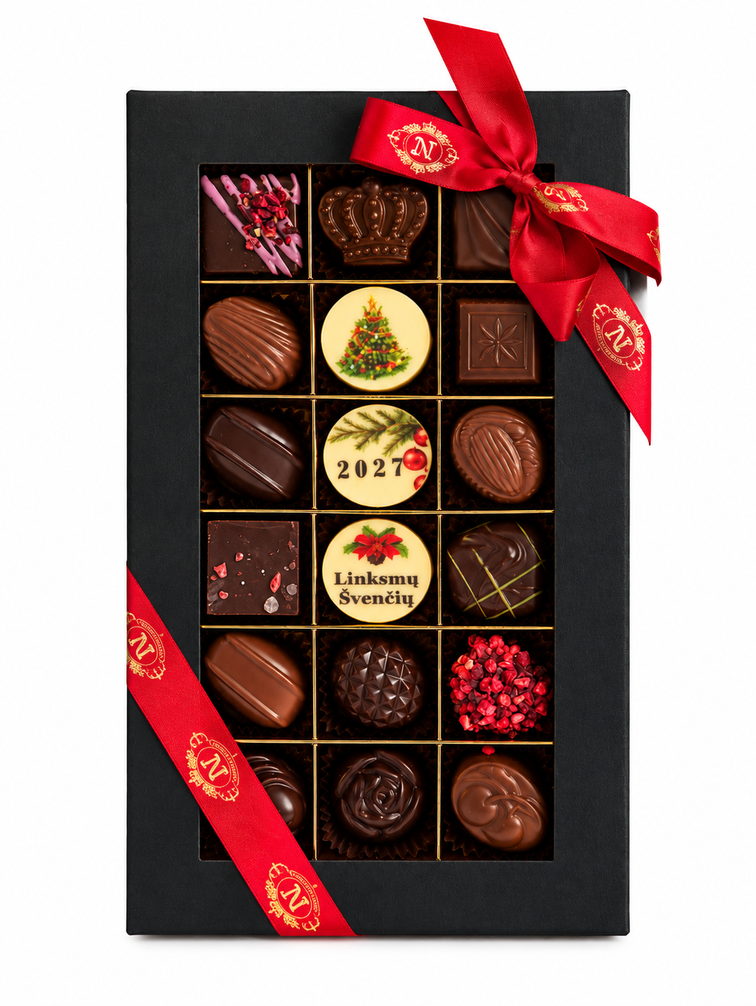 Saldainių dėžutė "Linksmų švenčių", 250 g