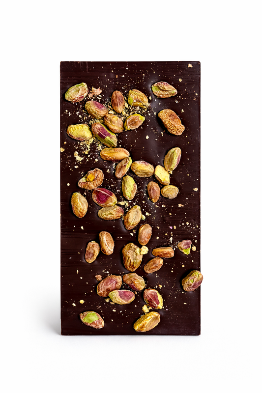 Juodasis šokoladas su pistacijomis, 120 g