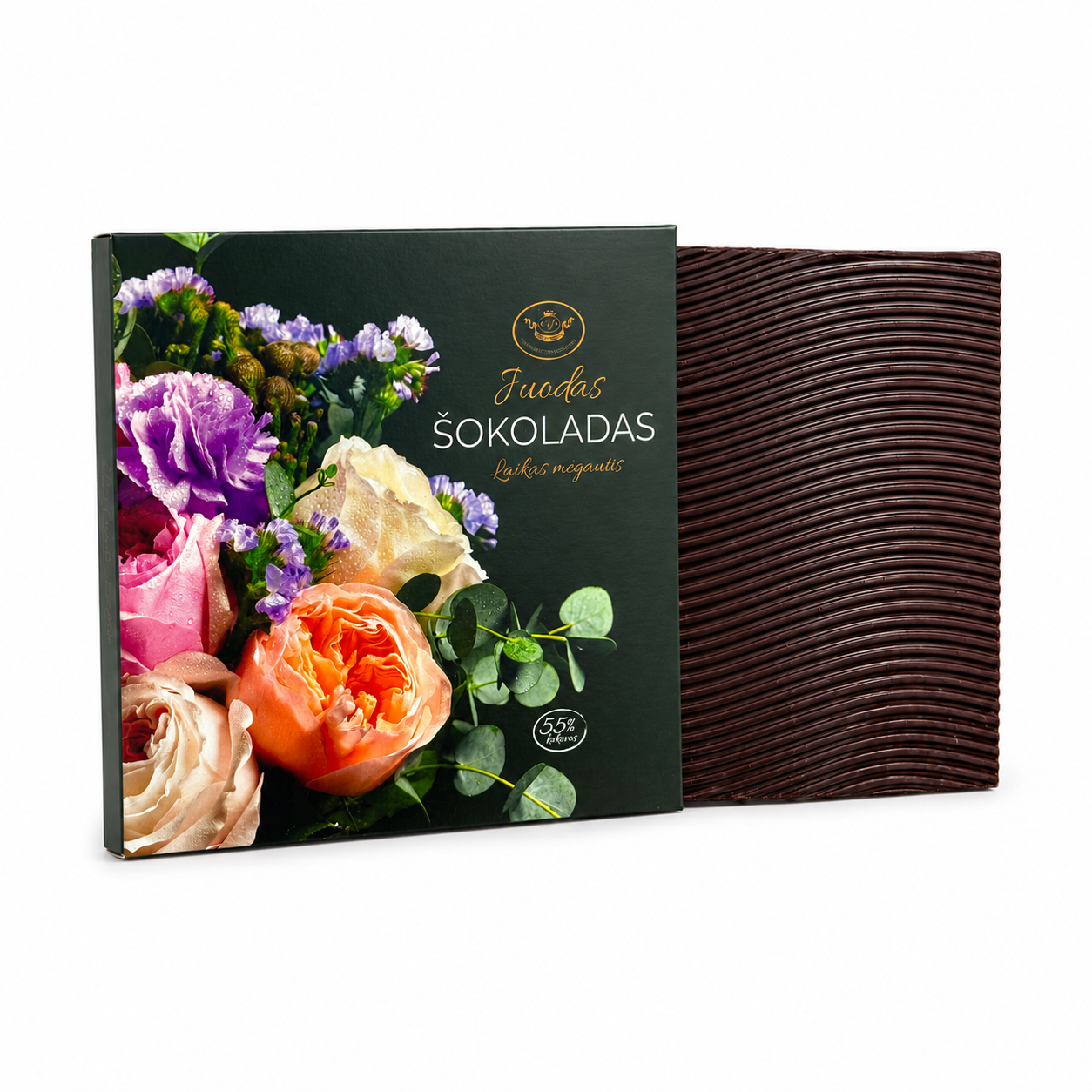Belgiškas juodasis šokoladas, 400 g / 55 %